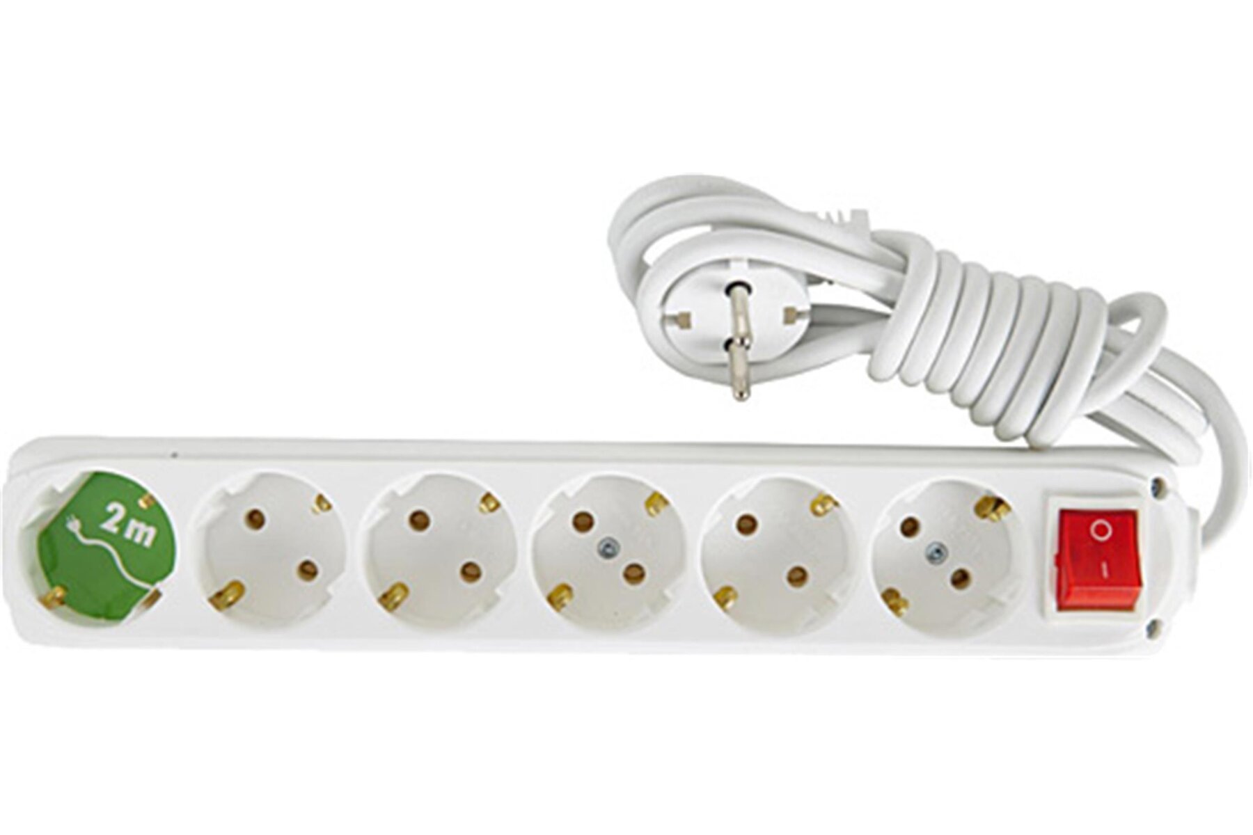 Almera 6lı 2mt Anahtarlı Topraklı Priz (9260202)