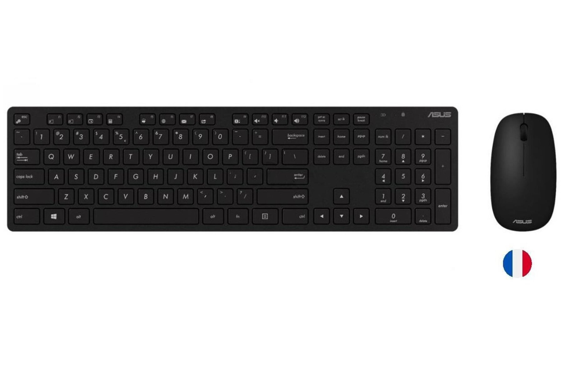 Asus W5000 Rusca Kablsouz Klavye-Mouse Set Siyah (W5000-Rus-Syh)