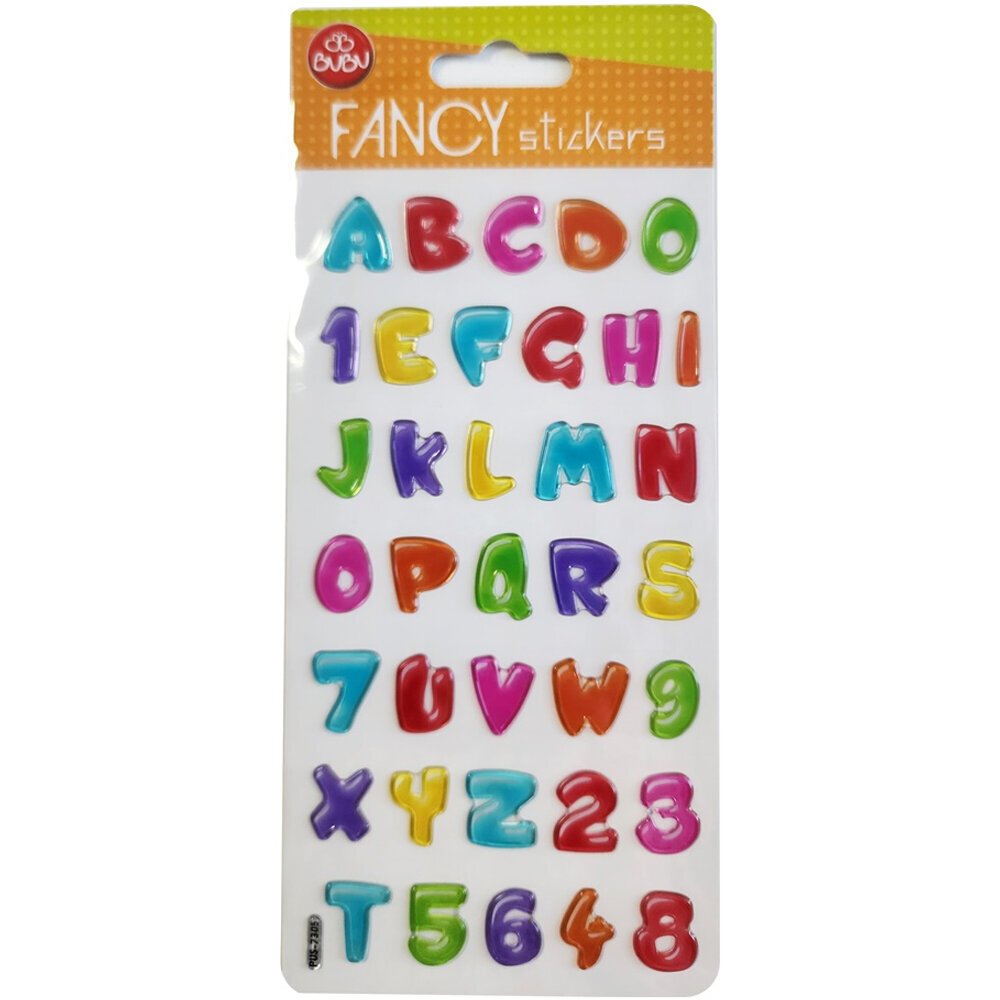 Bu-Bu Damla Stickers Funcy Harfler 9x20 BUBU-PUS-7305