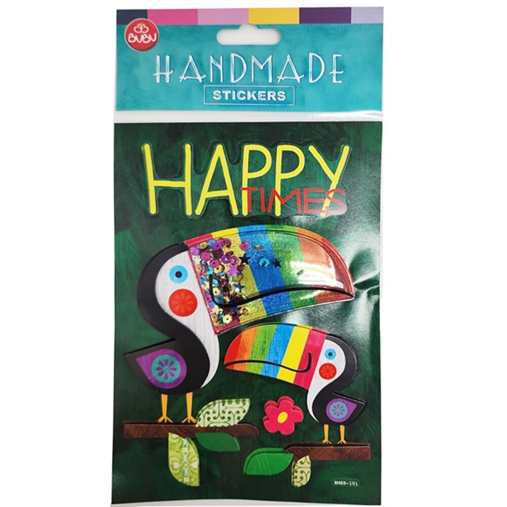 Bu-Bu Handmade Stickers Papağan 12,5x23,5 BUBU-HMSB-101