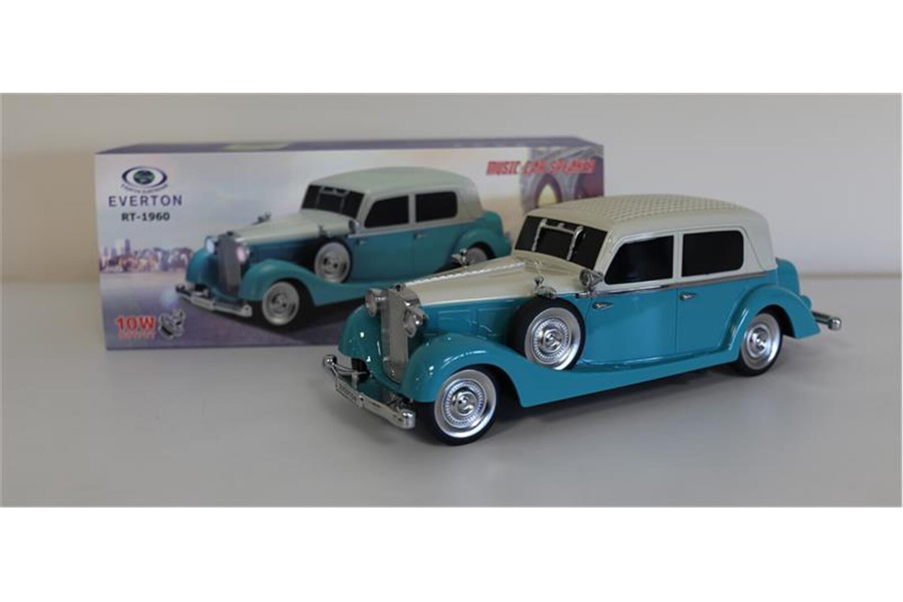 EVERTON RT-1960 Mavi Arabalı  Bluetooth Fm-Usb-Tf-Aux Şarjlı Nostaljik Radyo