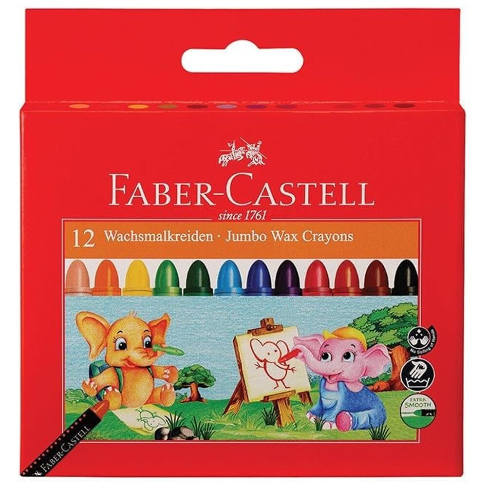 Faber-Castell Mum Boya Süper Yıkanabilir 12 Renk 5281120040