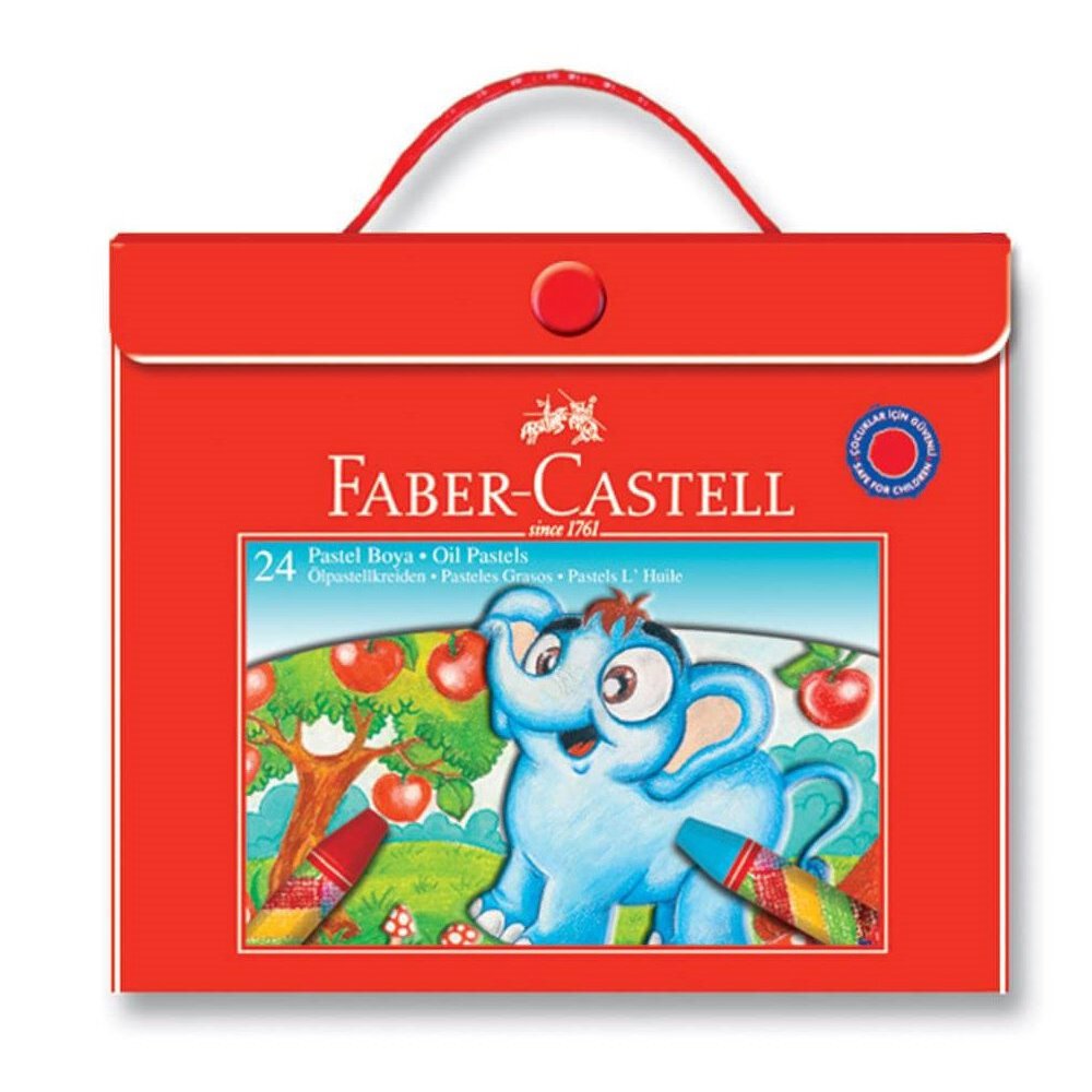 Faber-Castell Pastel Boya Plastik Çantalı 24 Renk