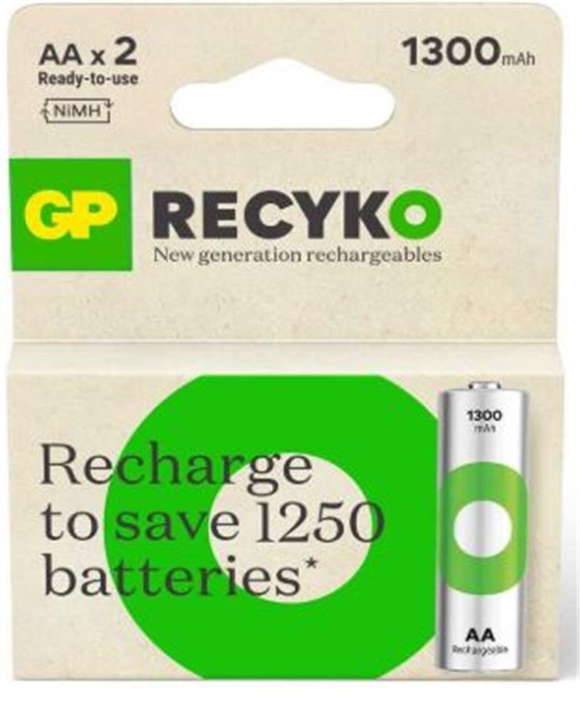 GP AA 1300 mAh Şarjlı Kalem Pil 2li Paket GP130AAHCEMTR-2GB