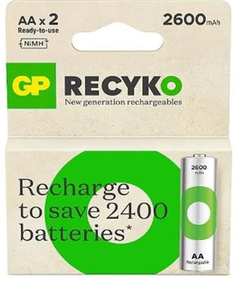 GP AA 2600 mAh Şarjlı Kalem Pil 2li Paket GP270AAHCEMTR-2GB