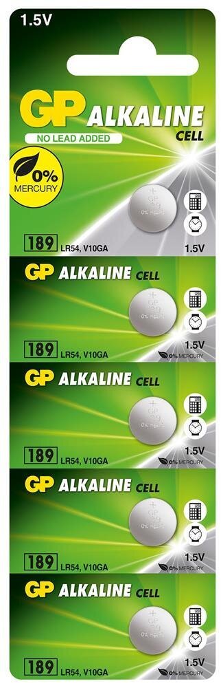 GP GP189-C5 LR54 AG10-LR1130 Alkalin Düğme Pil 5li Paket