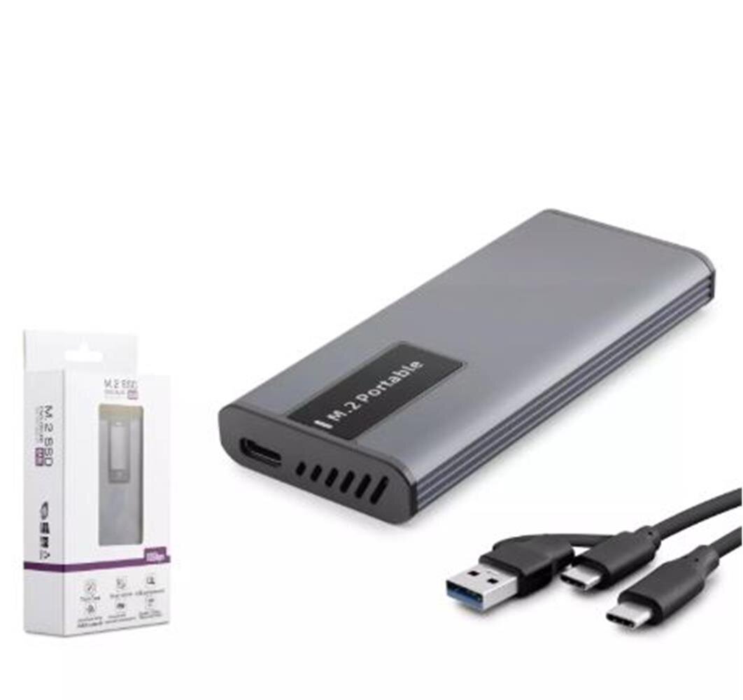 HADRON HDX1781 SSD KUTU TYPE-C3.1 + USB3.0 NGFF ALİMÜNYUM + PLASTİK M2 CHIP RTL9201R RGB GR