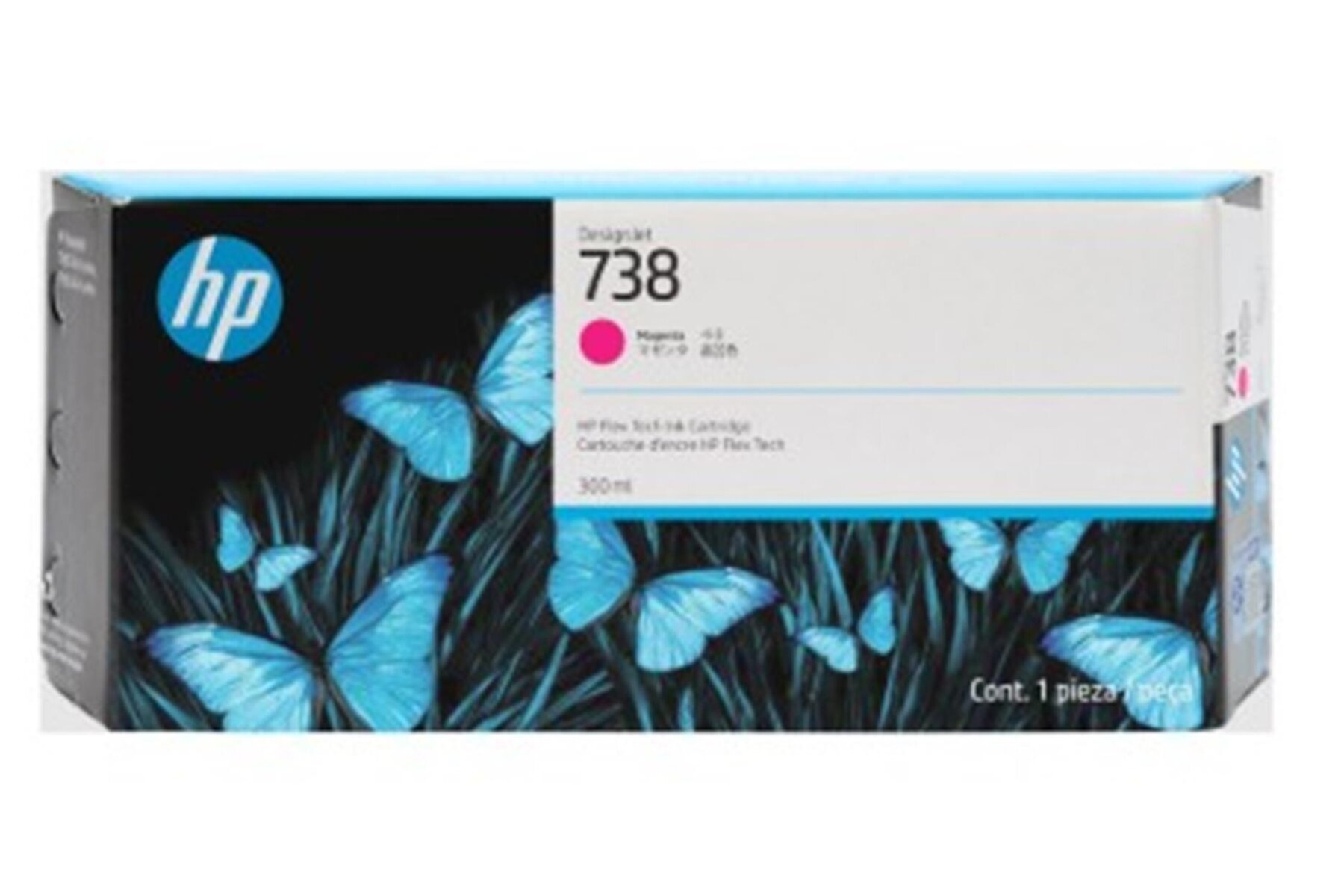 HP 738 Magenta Kırmızı 300ML Plotter Kartuşu 676M7A