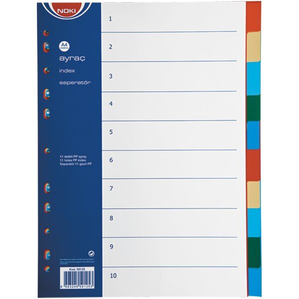 Noki Seperatör 10 Renkli Plastik 59125