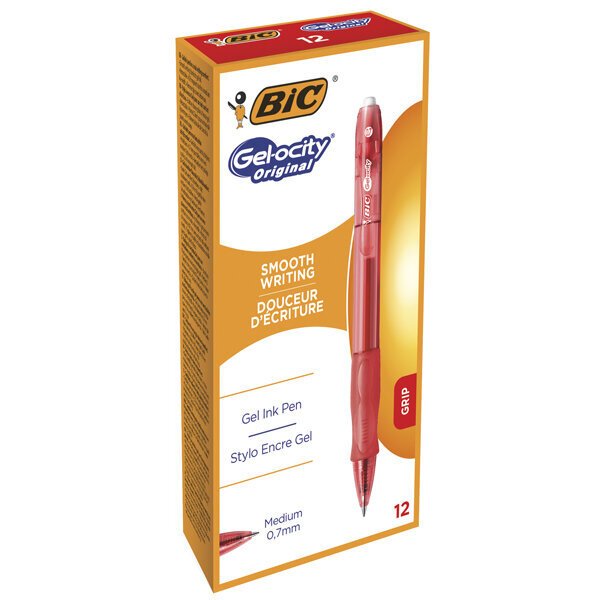 Bic Jel Kalem Basmalı Gelocıty Orıgınal Kırmızı 12 Li