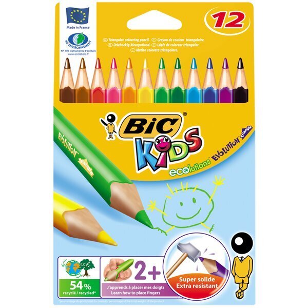 Bic Kuru Boya Evolution Üçgen Jumbo 12 Lİ 829735