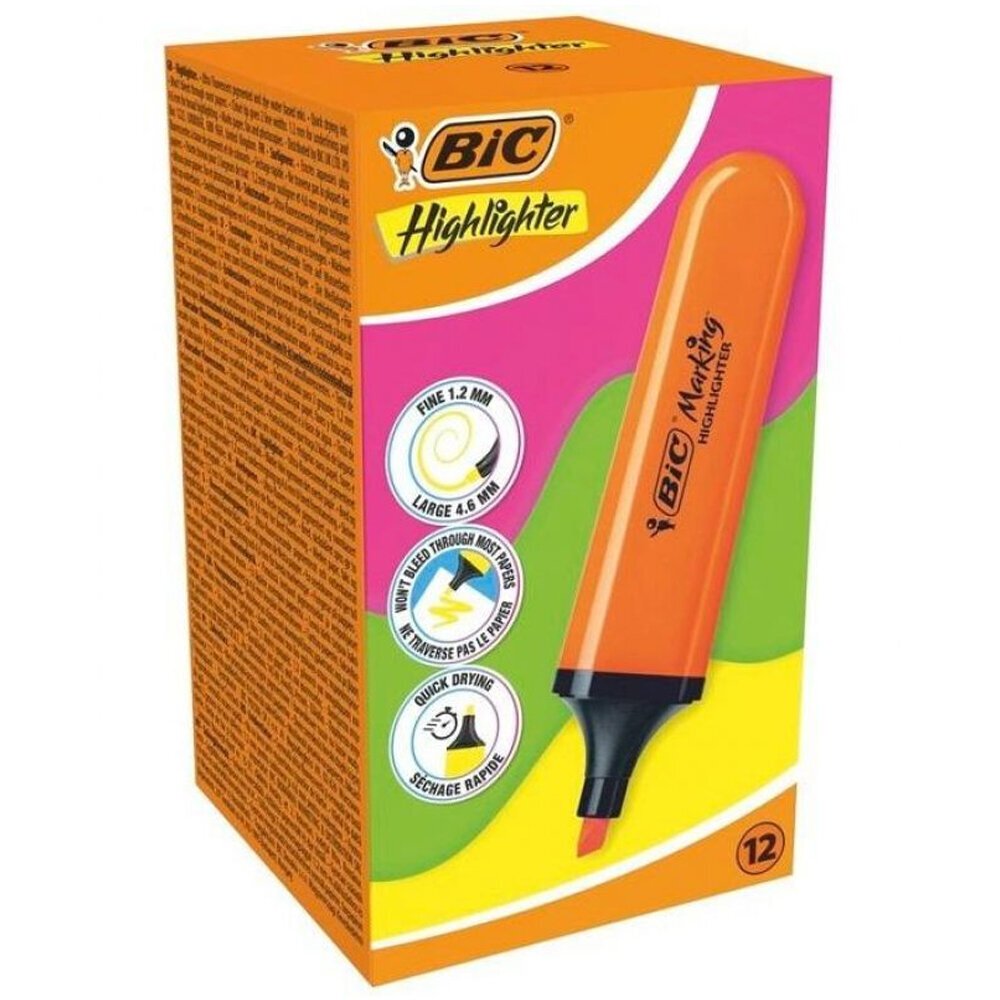Bic Markıng Flat Hıghlıghter 10 Lu Turuncu