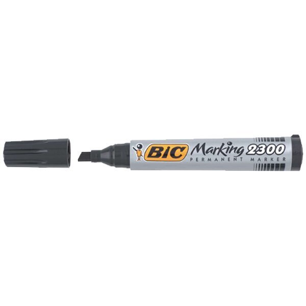 Bic Markör Permanent Kesik Uçlu Siyah 2300 09