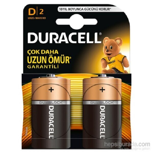 Duracell Alkalin Orta Boy Pil (C)  2 Lİ Kartela
