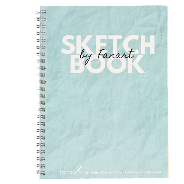 Fanart Academy Sketch Book 120 GR Spiralli 50 YP A5 Turkuaz 8671