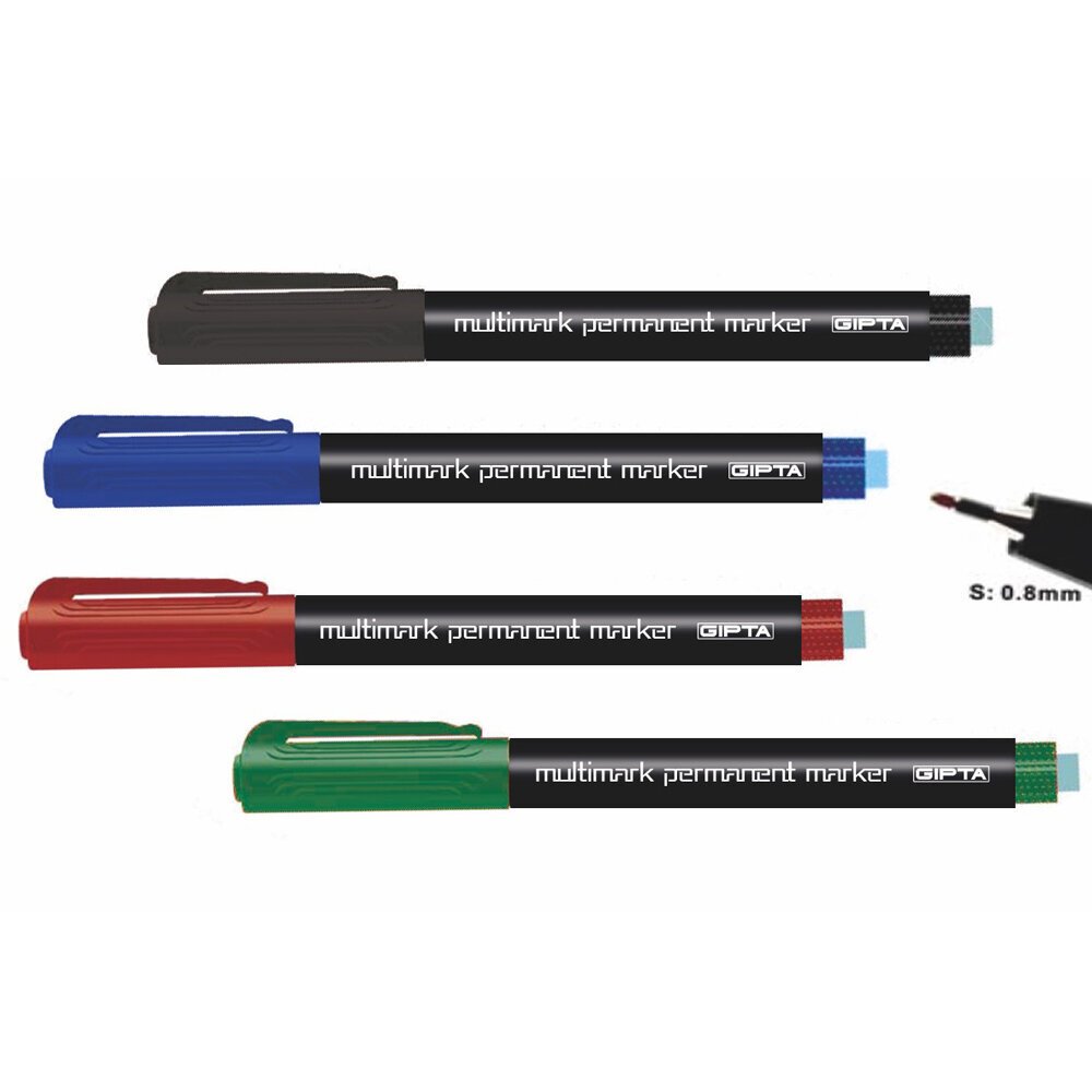 Gıpta Asetat Kalemi Permanent Marker S Seri Yeşil F1543