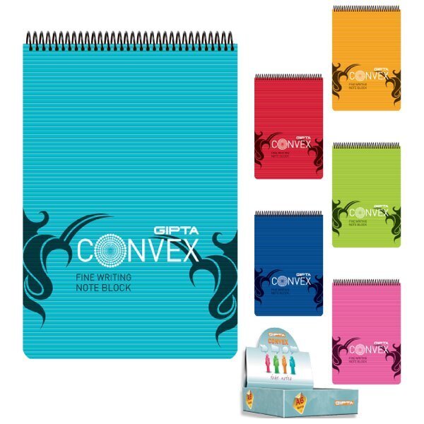 Gıpta Bloknot Convex Spiralli Plastik Kapak Çizgili 100 YP A4 1393