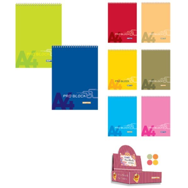 Gıpta Bloknot Pro-Block Spiralli Karton Kapak Çizgili 40 YP A7 1502