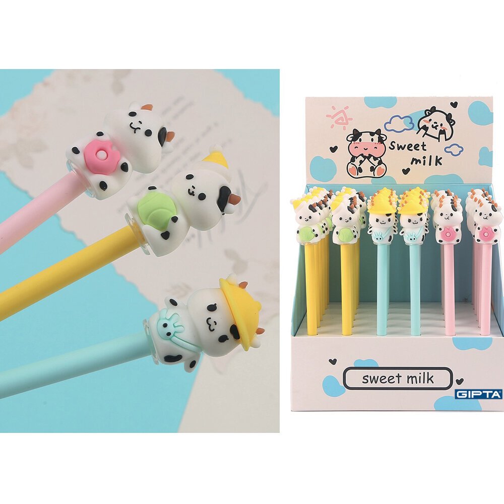 Gıpta Jel Kalem-cute Cow Silinebilir Jel 24 Lü