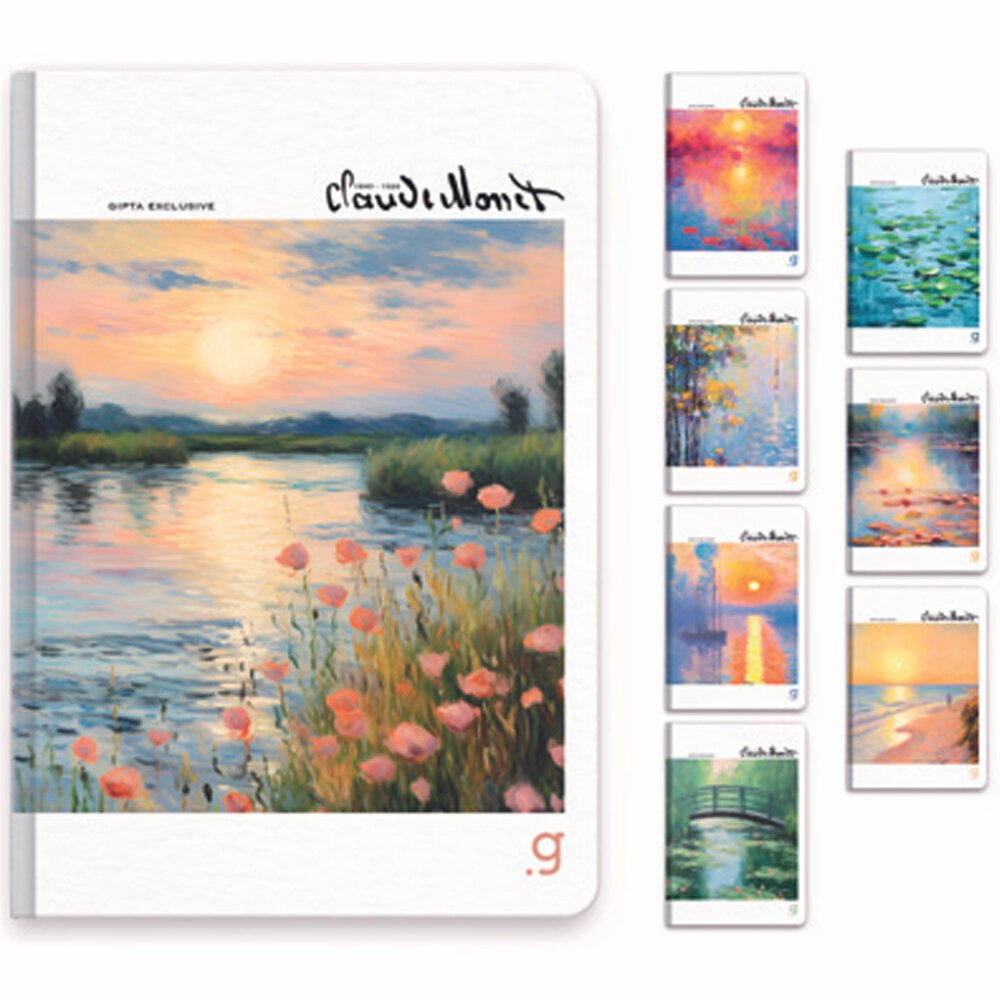 Gıpta Monet İp.Dkş.Sert Kapak Defter 17x24 96 YP Kareli