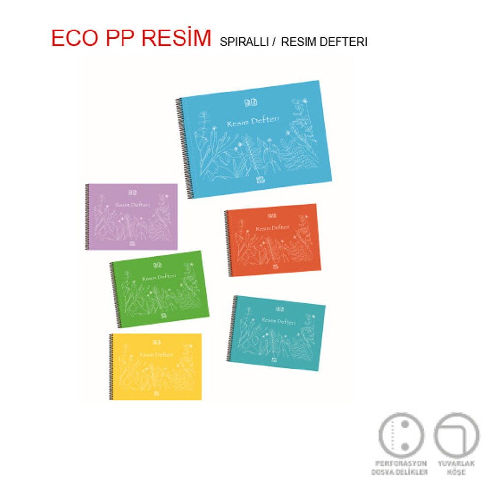 Gıpta Resim Defteri Eco Plastik Spiralli 35x50 25 YP 4957