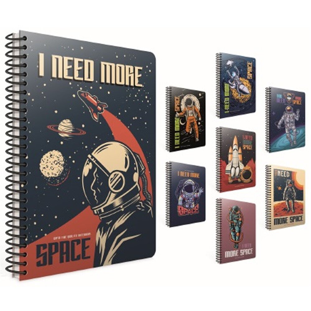 Gıpta Space Spiralli Karton Kapak Defter A4 80 YP Çizgili