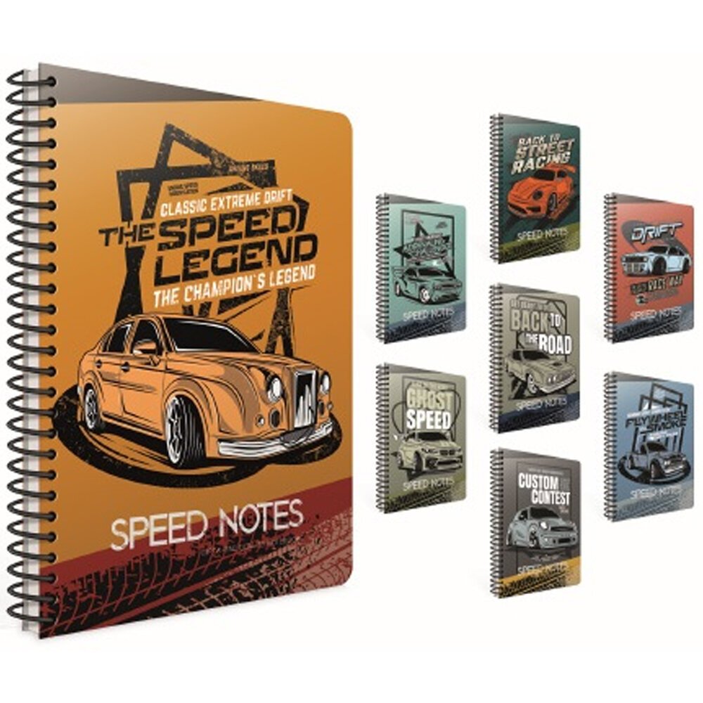 Gıpta Speed Notes Spiralli Karton Kapak Defter A4 80 YP Kareli