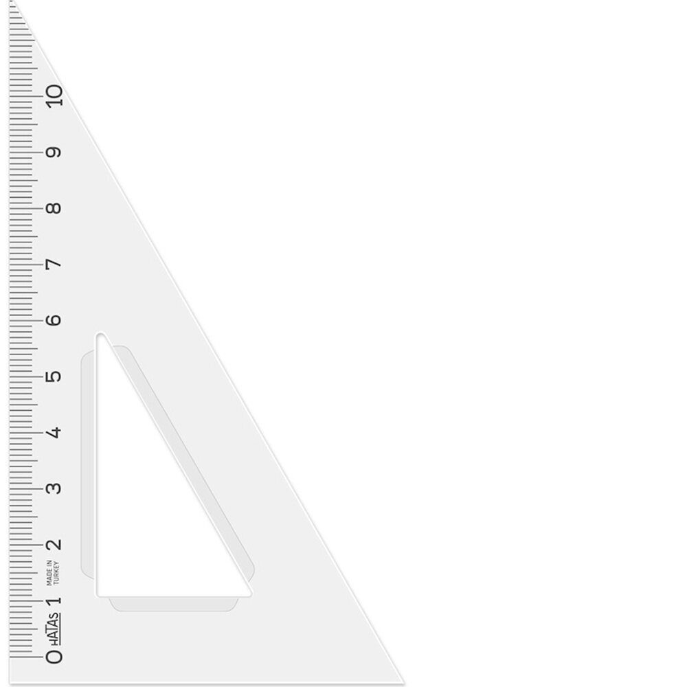 Hatas Öğrenci Gönyesi 60 Derece Plastik 12 CM 0724