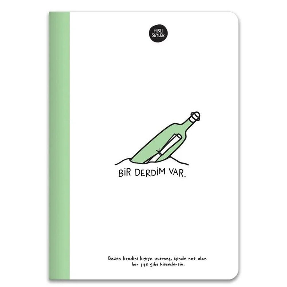 Hisli Şeyler Defter A5 80 YP Renkli Syf Çizgili Yeşil 500643-99