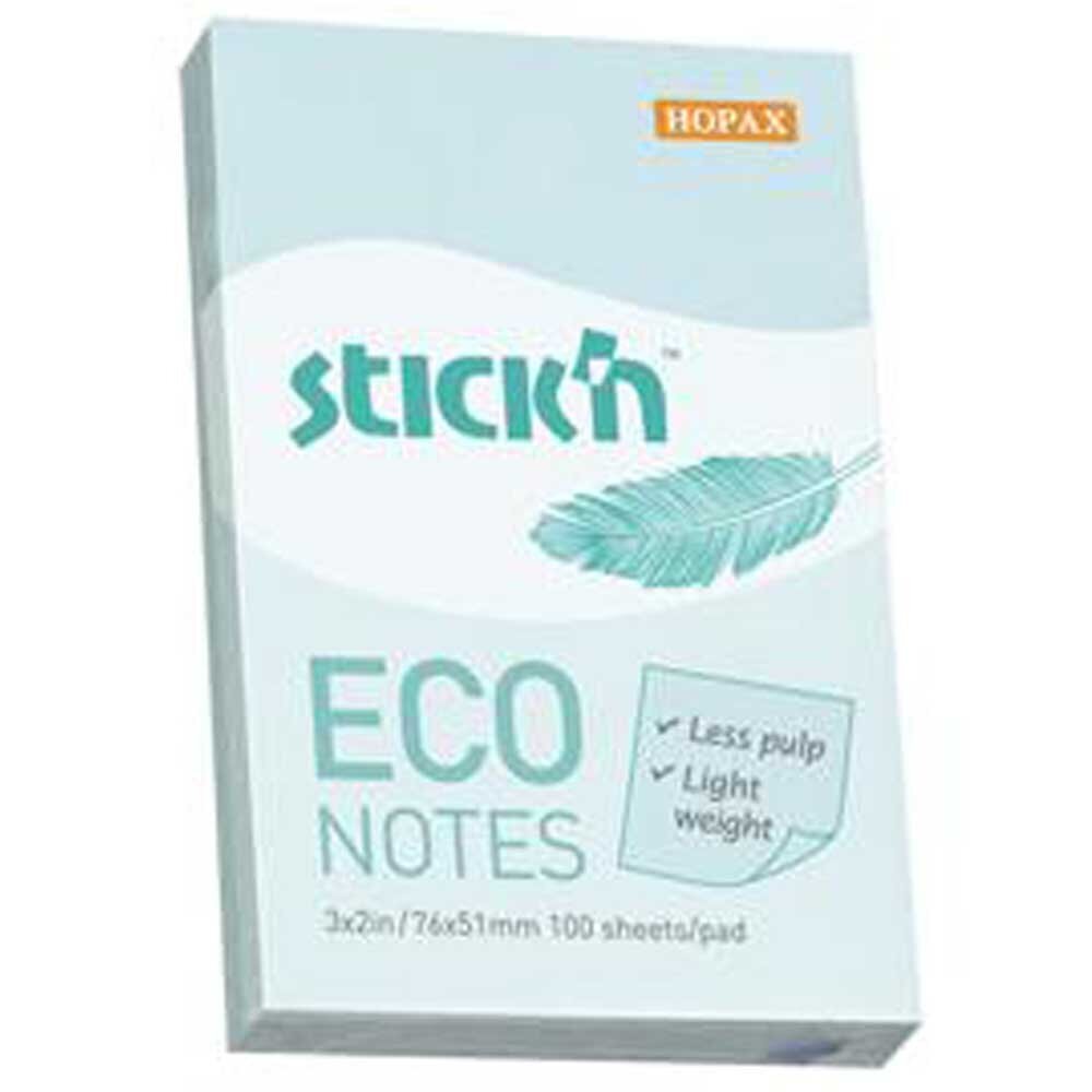 Hopax Stıckn Yapışkanlı Not Kağıdı 100 YP 76x51 Eco Patel Mavi HE21743