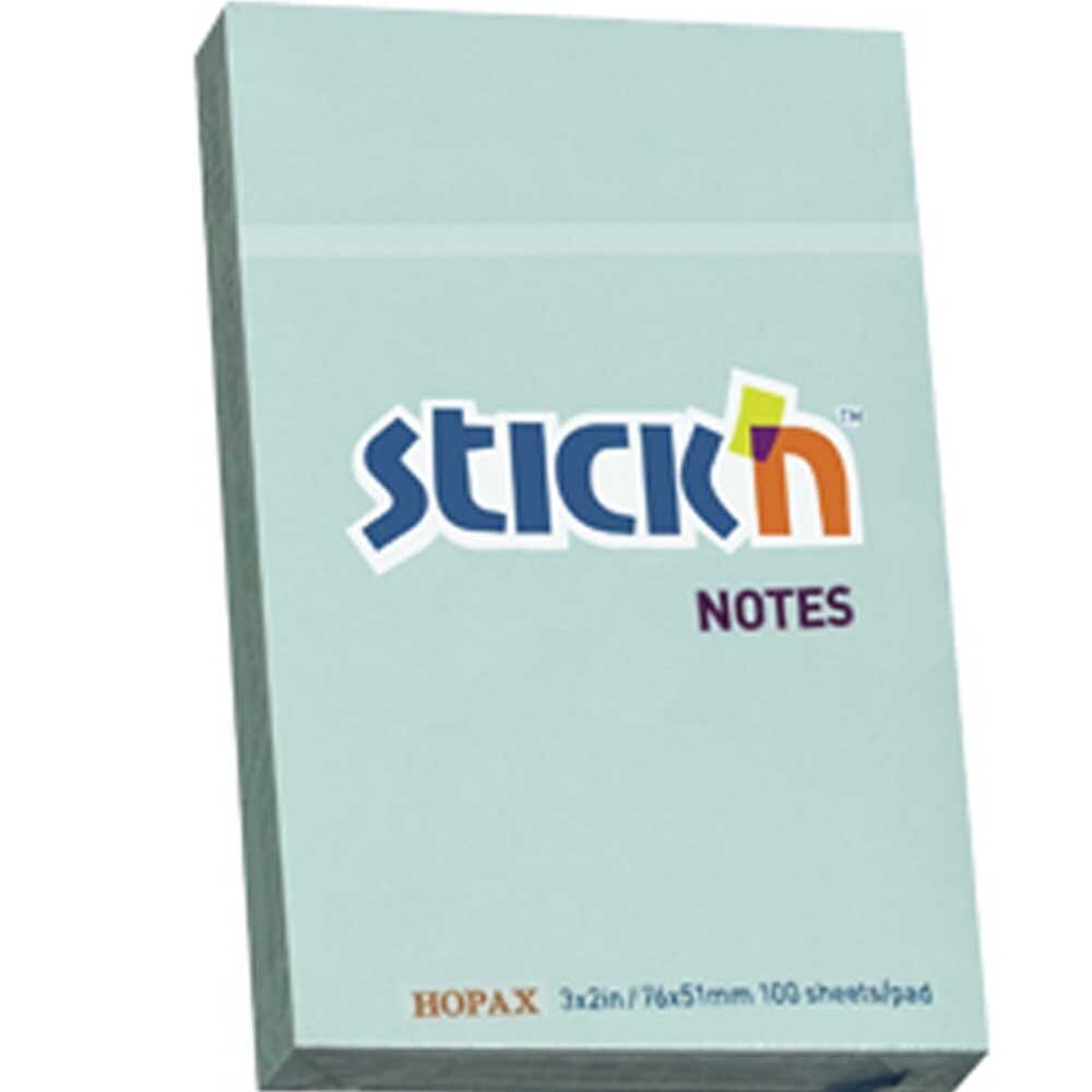 Hopax Stıckn Yapışkanlı Not Kağıdı 100 YP 76x51 Pastel Mavi HE21146