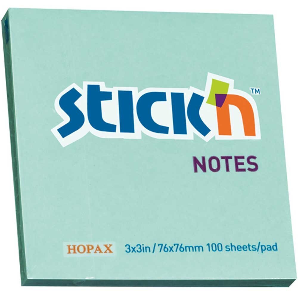 Hopax Stıckn Yapışkanlı Not Kağıdı 100 YP 76x76 Pastel Mavi HE21149