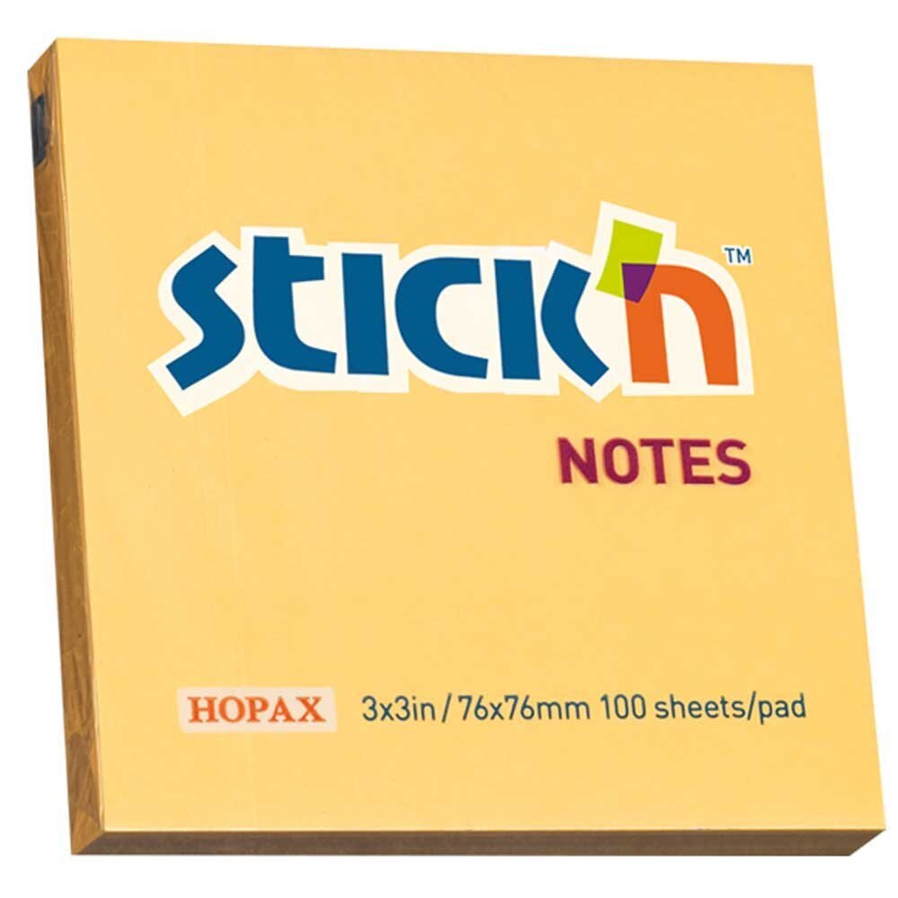 Hopax Stıckn Yapışkanlı Not Kağıdı 100 YP 76x76 Pastel Turuncu HE21391