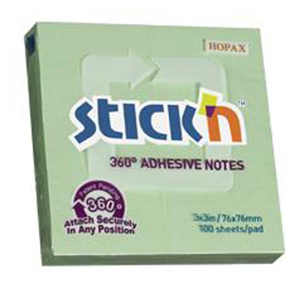 Hopax Stıckn Yapışkanlı Not Kağıdı 100 YP 76x76 Yeşil HE21552