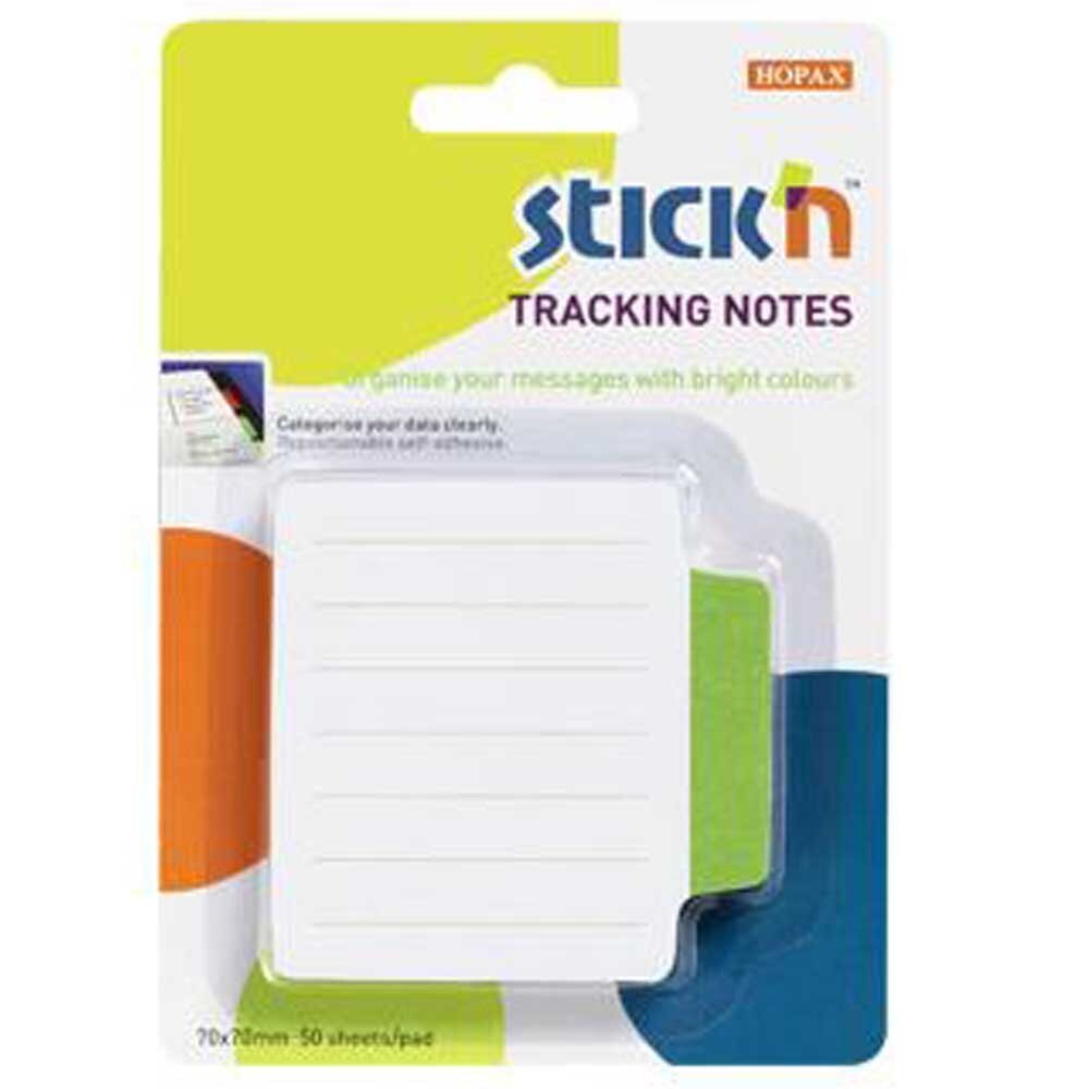 Hopax Stıckn Yapışkanlı Not Kağıdı Çizgili Sep.50 YP 70x70 Beyaz Yeşil 21486