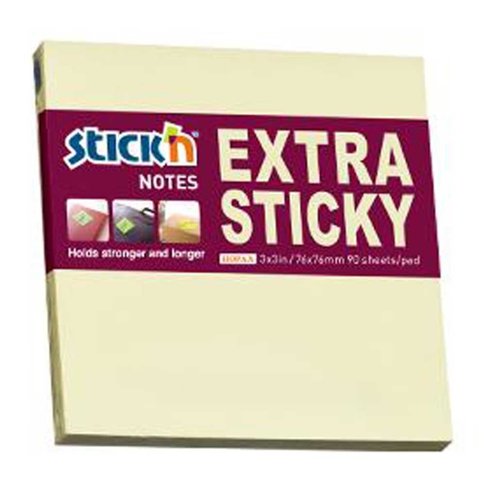 Hopax Stıckn Yapışkanlı Not Kağıdı Extra 90 YP 76x76 Pastel Sarı HE21660