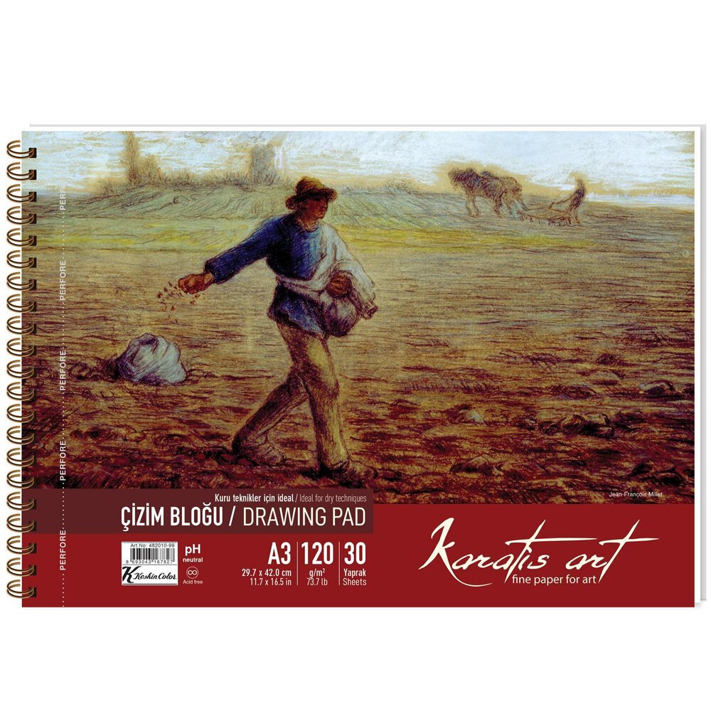 Karatis Çizim Blok Spiralli Art 120 GR A3 30 YP 482010-99