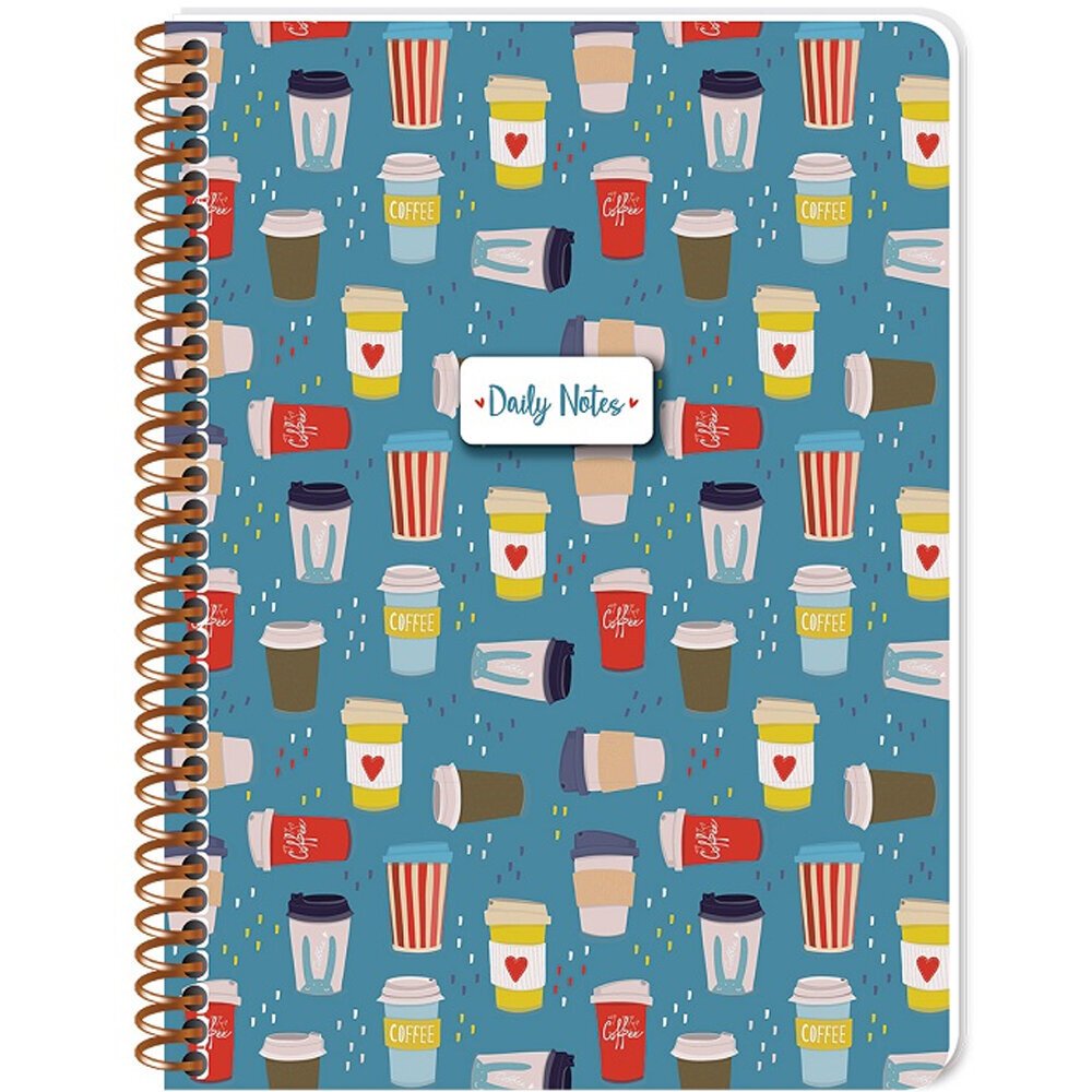 Keskin Color Defter Karton Kapak Spiralli Coffee 16,x22,5 80 YP Çiz.
