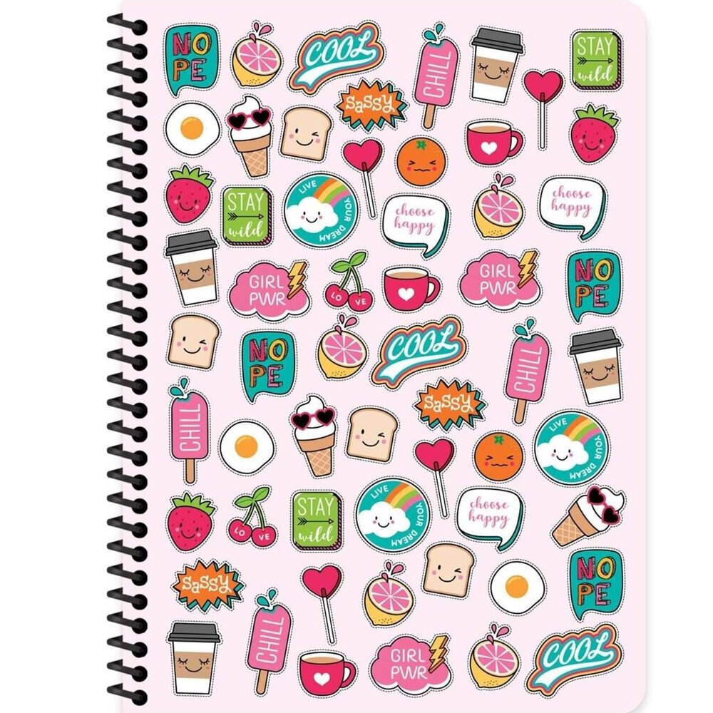 Keskin Color Defter Plastik Kapak Spiralli Sweet 16,5x22,5 80 YP Çiz.333091-99