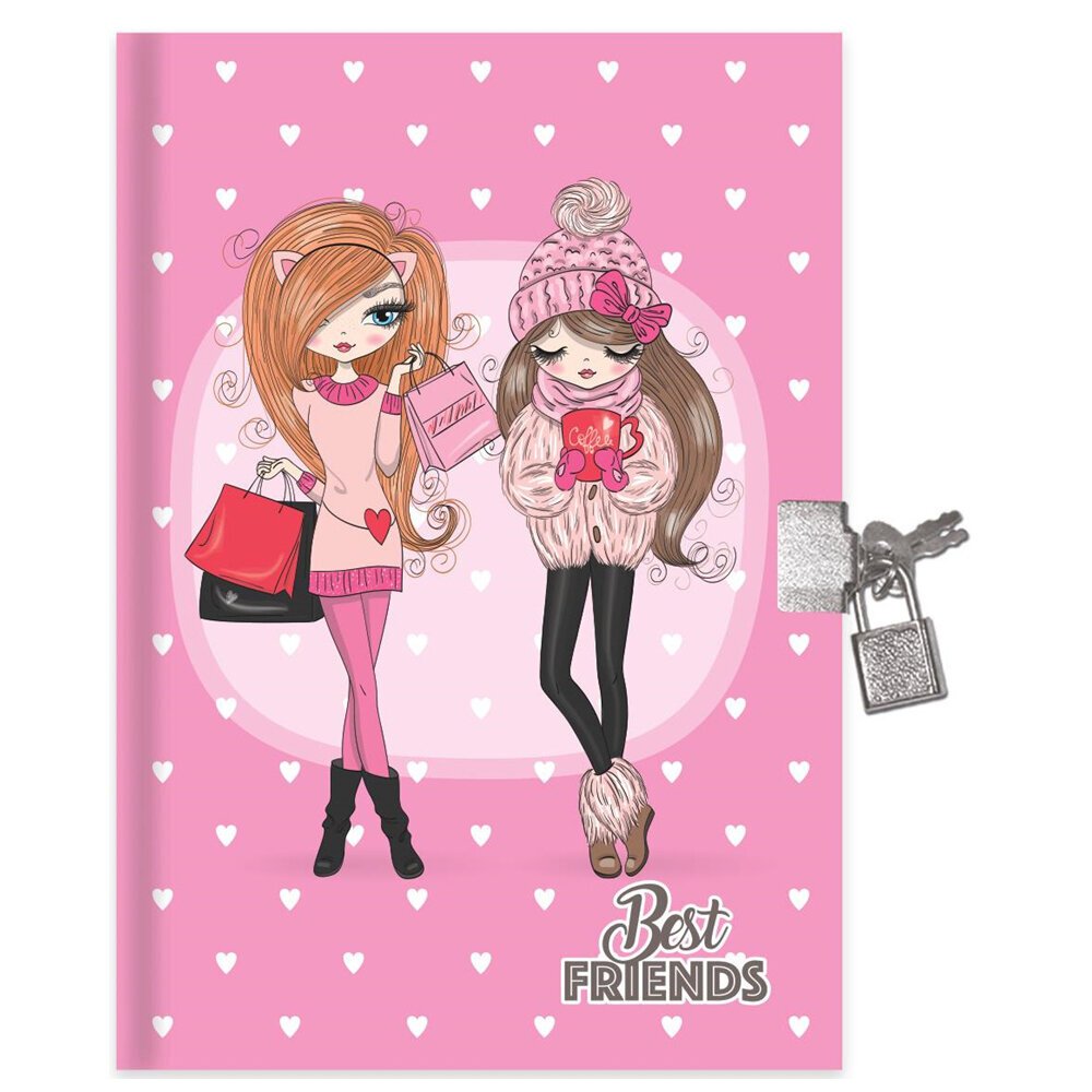 Keskin Color Hatıra Defteri Kilitli Best Friends 80 YP 14x20