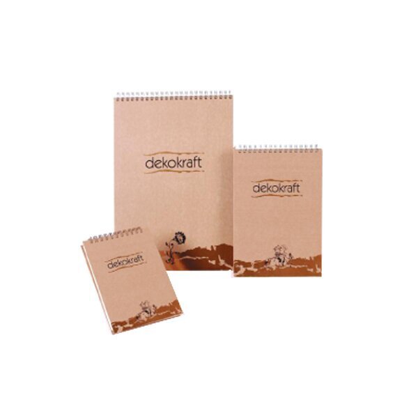 Keskin Color Not Defteri Dekokraft Spiralli Karton Kapak Çizgili 80 YP A6 144201-99