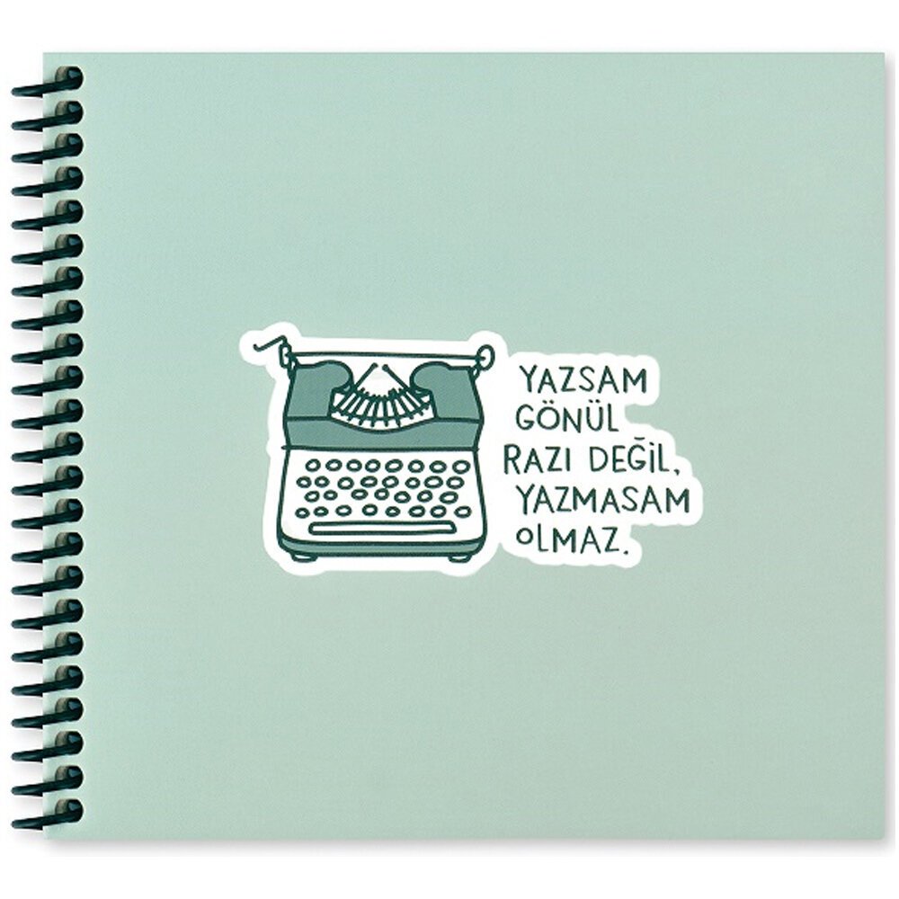 Keskin Color Sticker Defter Hisli Şeyler 16x15 50 YP Çizgili Stickerli Defter Yazsan Gönül Razı Değil Yazmasam Olmaz