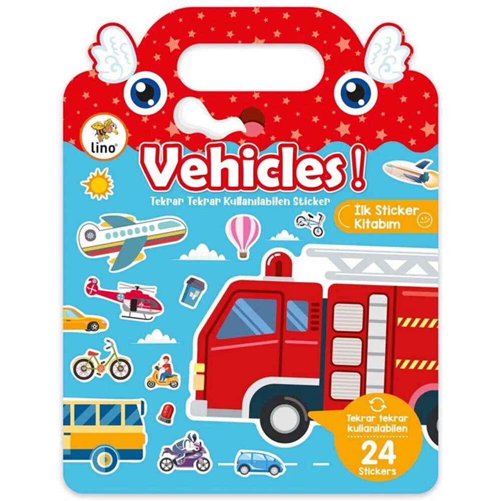 Lino Tekrar Tekrar Kullanılabilen İlk Sticker Kitabım Vehıcles LS-501
