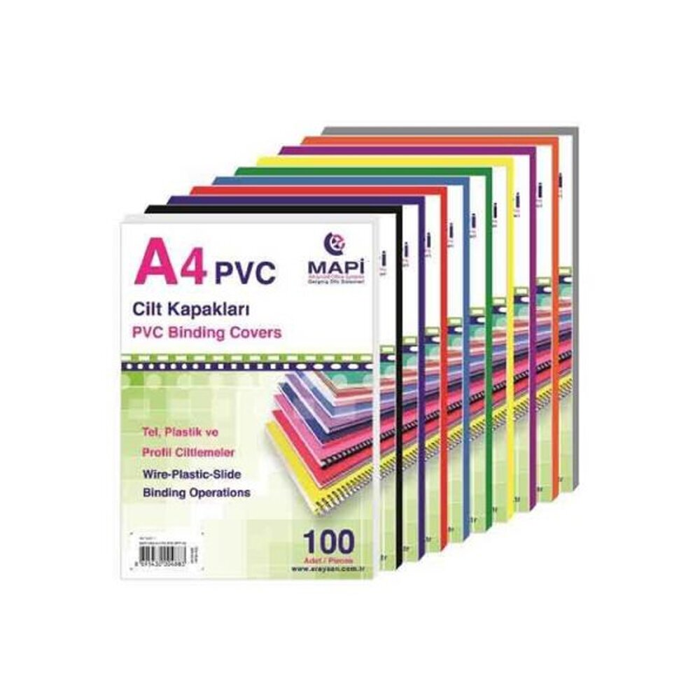 Mapi Cilt Kapağı Plastik Opak A3 160 MIC Kırmızı 204 03 04