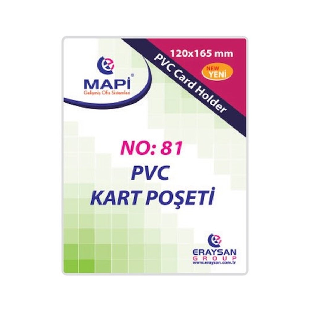 Mapi Kart Poşeti Dikey PVC NO:81 165x120 Şeffaf 910 10 40