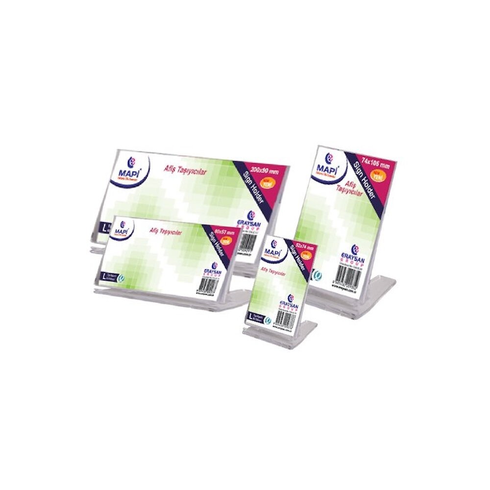 Mapi L Tipi Afiş Taşıyıcı Ayar.Alt.Taban. 53x80
