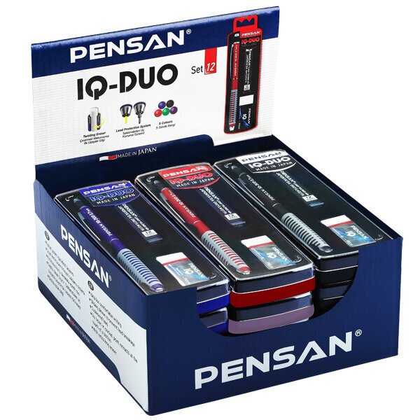 Pensan IQ-Duo Set 0.5 MM Karışık Renkli Silgi+Min