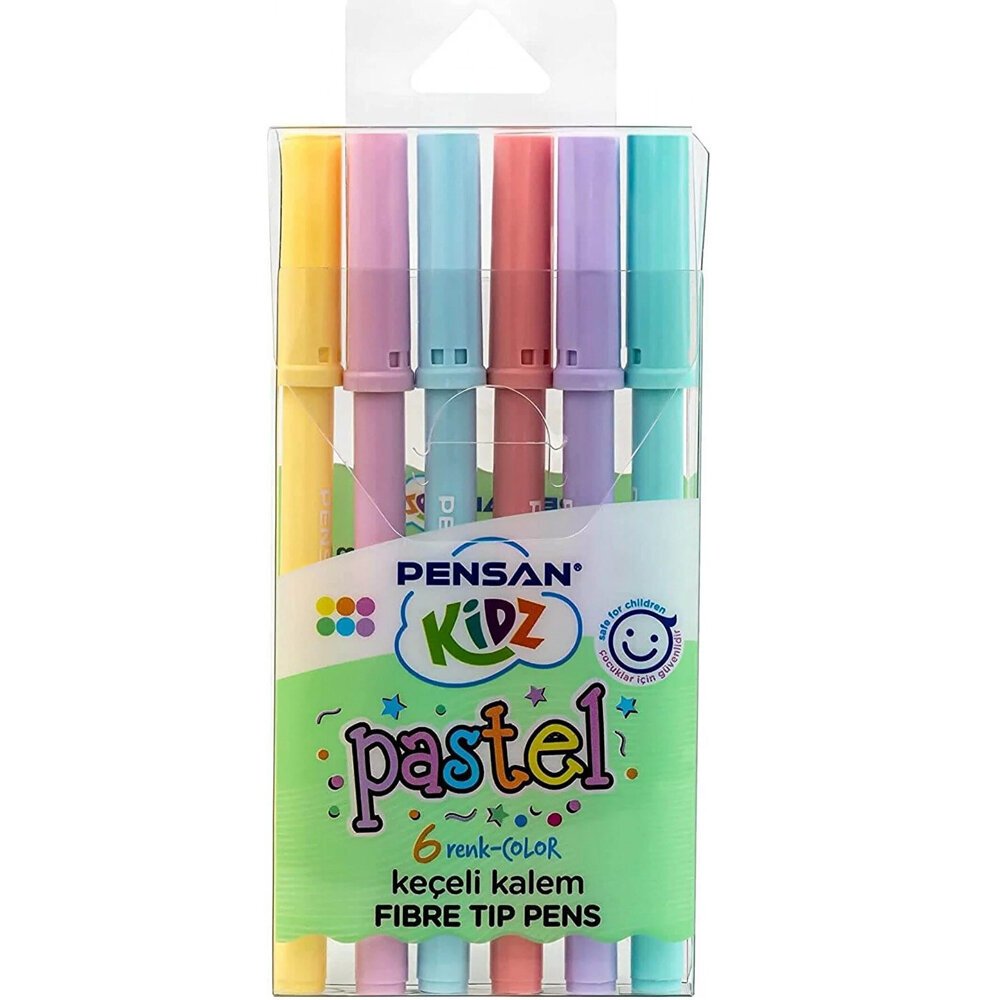Pensan Kidz Keçeli Kalem 6 Renk Pastel