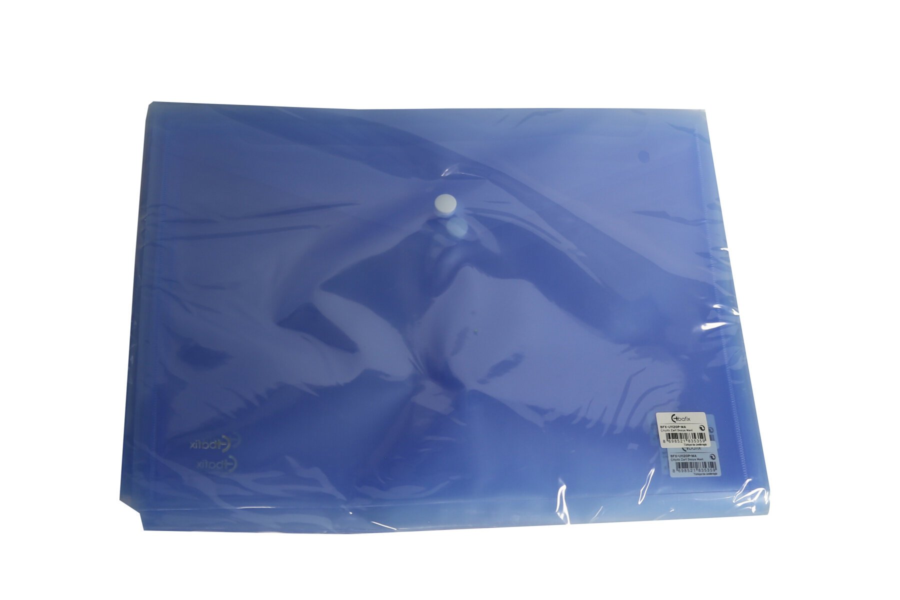 Bafix Çıtçıtlı Zarf Dosya A4 Mavi BFX-U1120P-MA