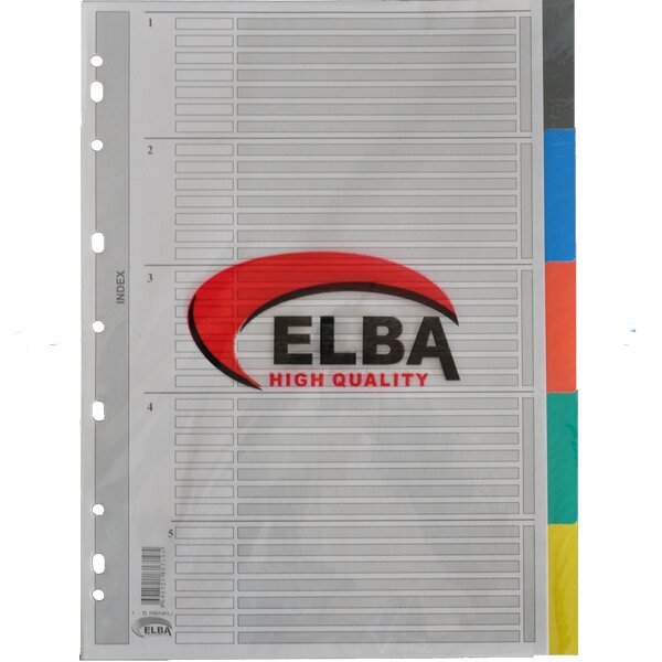 Bafix Seperatör 5 Renkli Karton A4